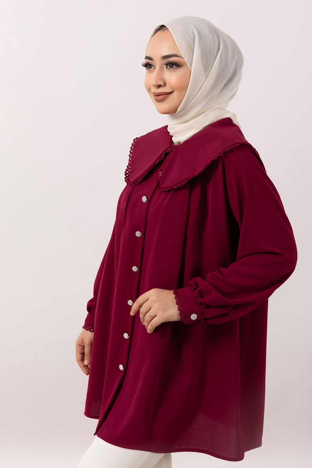Dantelli Bebe Taka Tunik Bordo 1740-BORDO