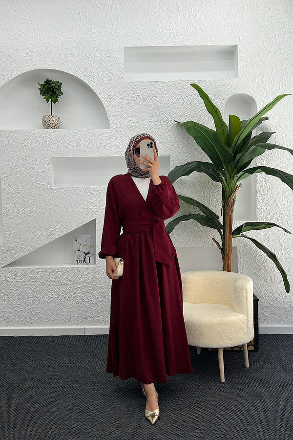 Mirella Etekli Takım Bordo 2110-BORDO