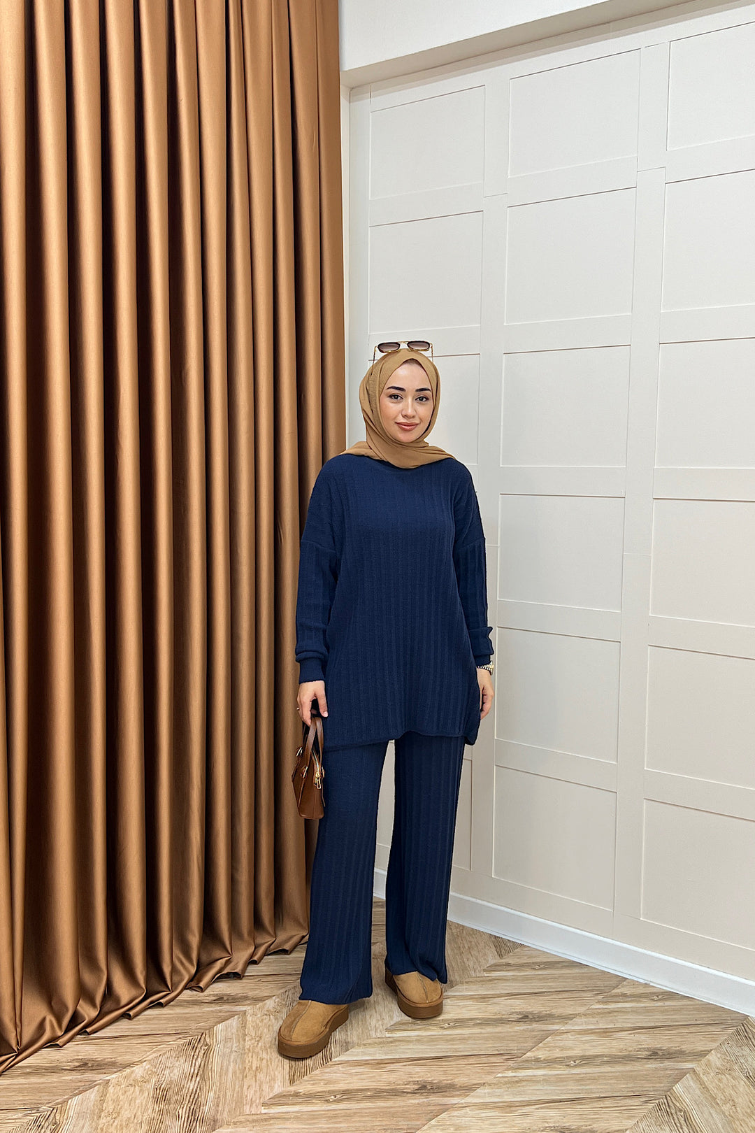 Kripto Keçe Sakal Triko Takım Lacivert 25560-LACIVERT