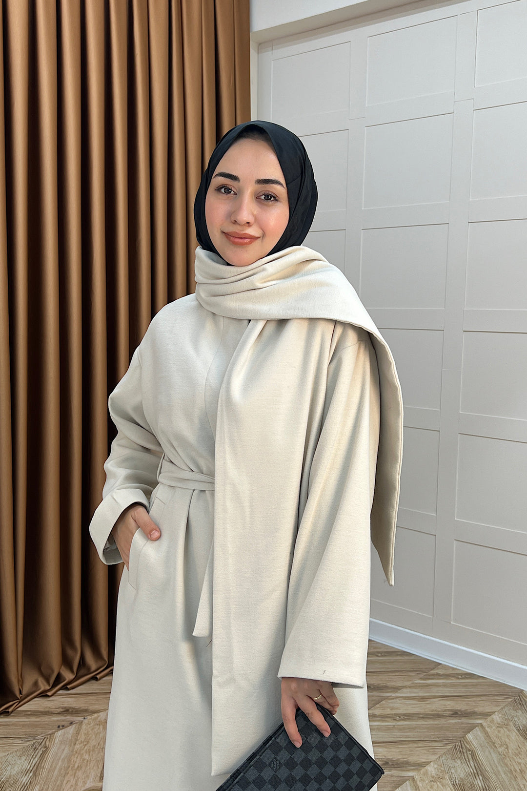 Siena Atkı Detay Kaşe Kaban Taş 5530-TAS