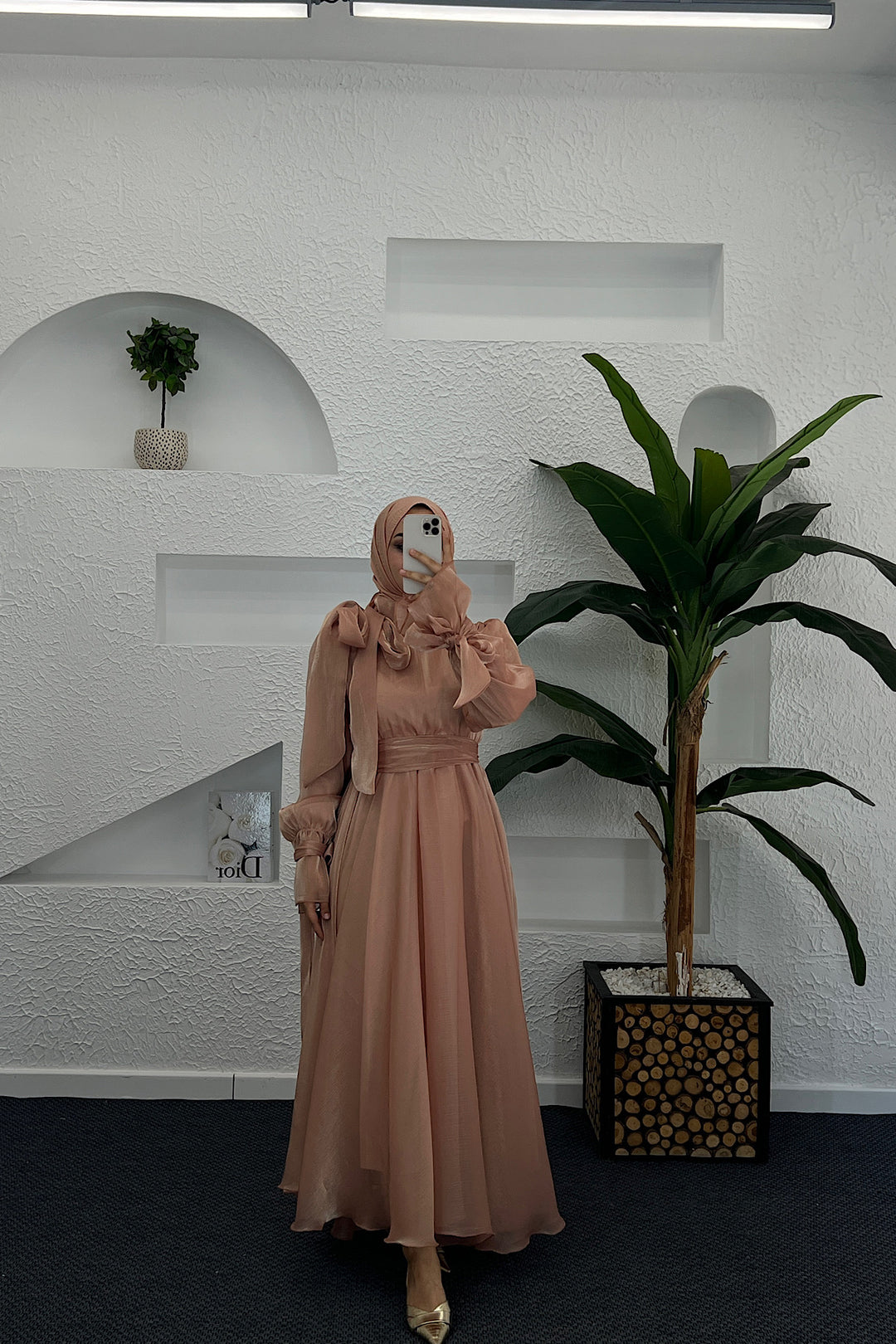 Leyla Abiye Vizon 9009-VIZON