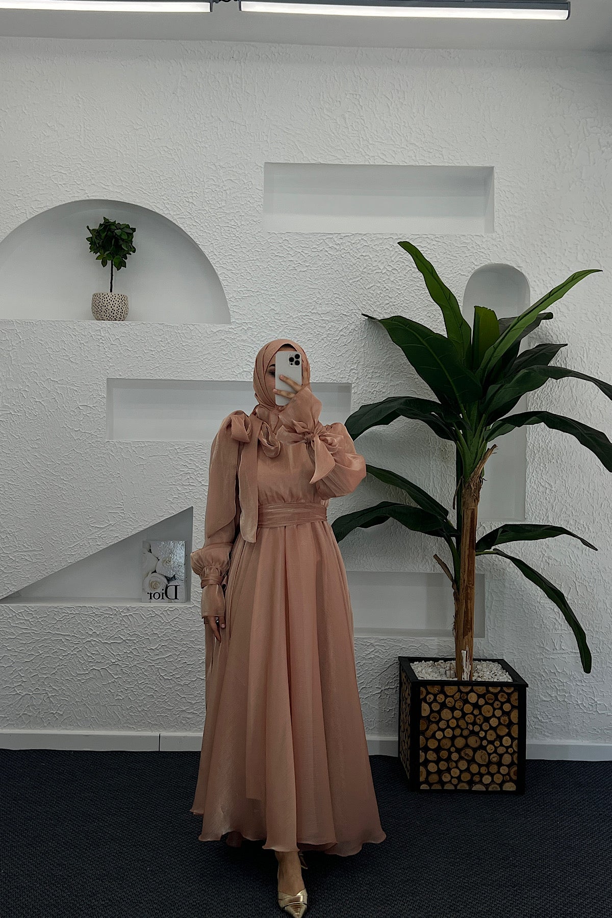 Leyla Abiye Vizon 9009-VIZON