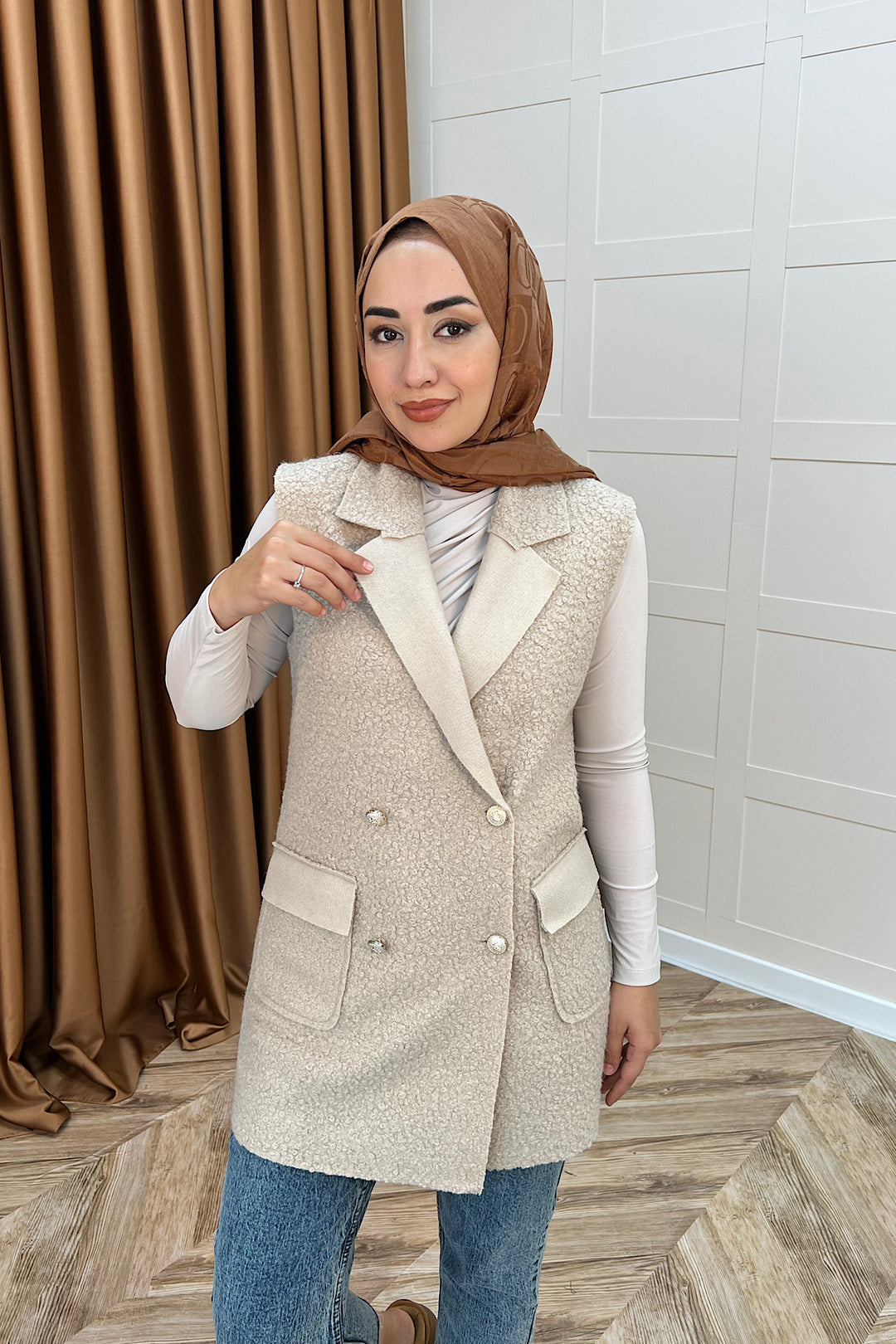 Maya Kısa Yelek Taş 7889-TAS