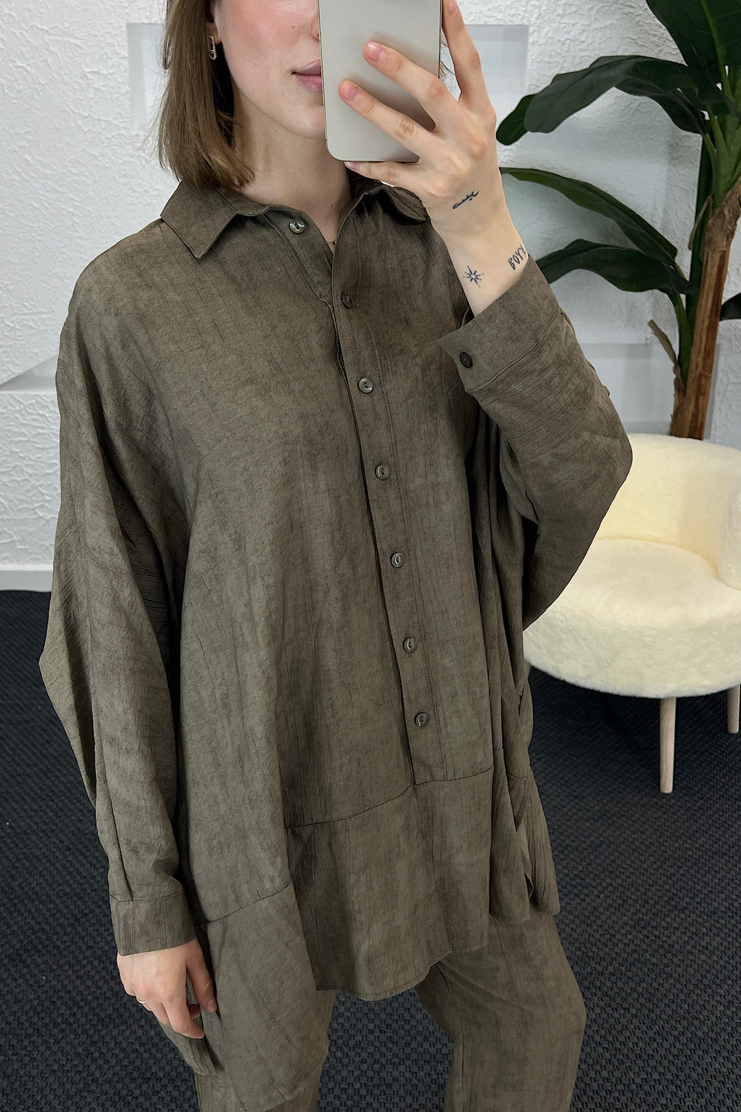 Elina Yarasa Kol İkili Takım Haki 1981-HAKI