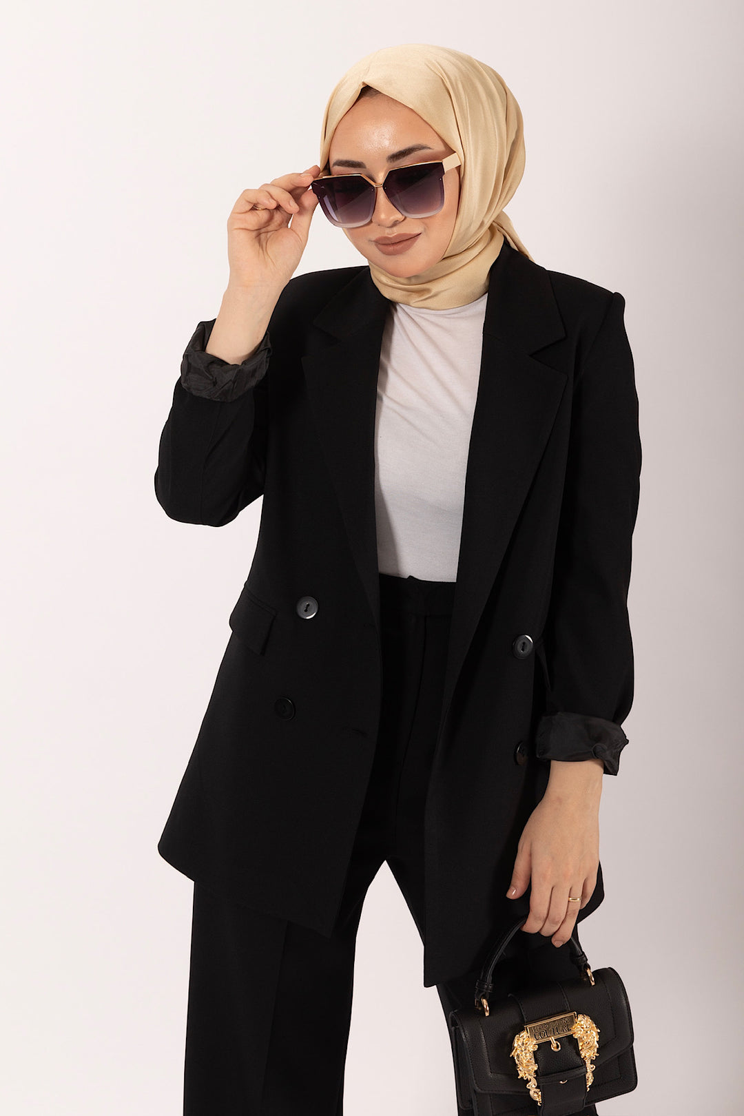 Dört Düğme Ceket Takım Siyah 6152-SIYAH