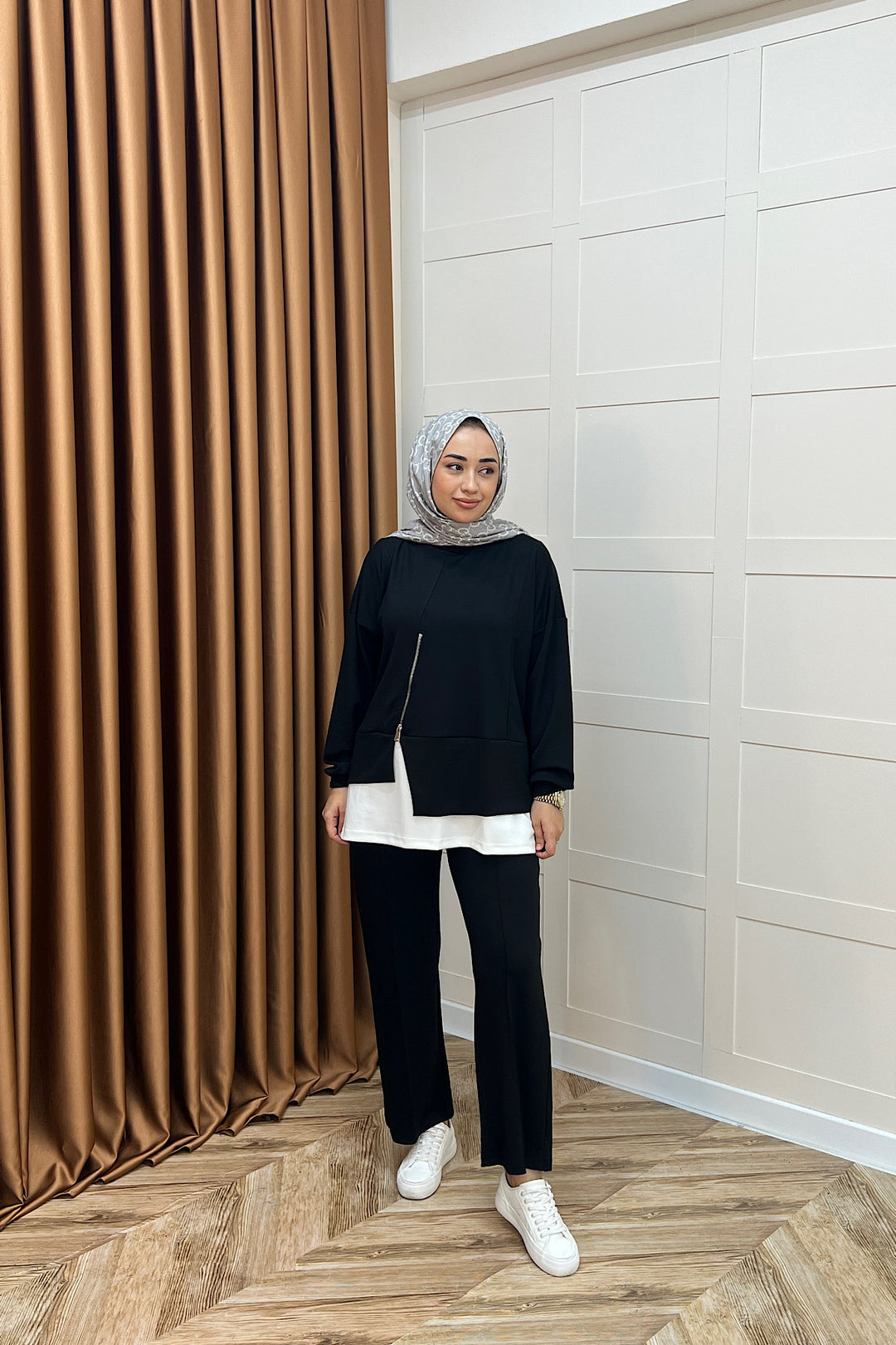 Melodi Frm Garnili Takım Siyah 6009-SIYAH