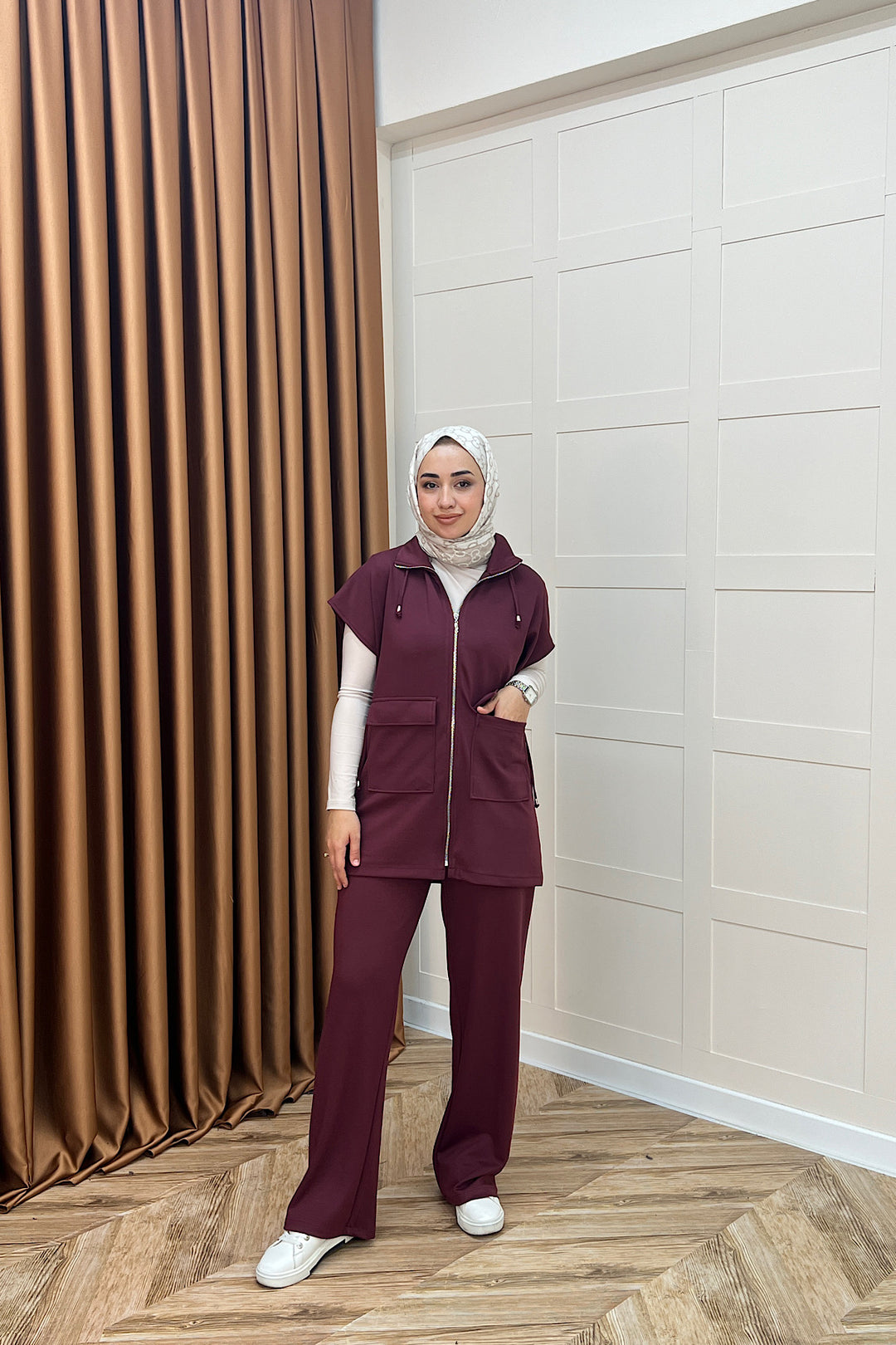 Lia Yelekli Takım Bordo 2023-BORDO