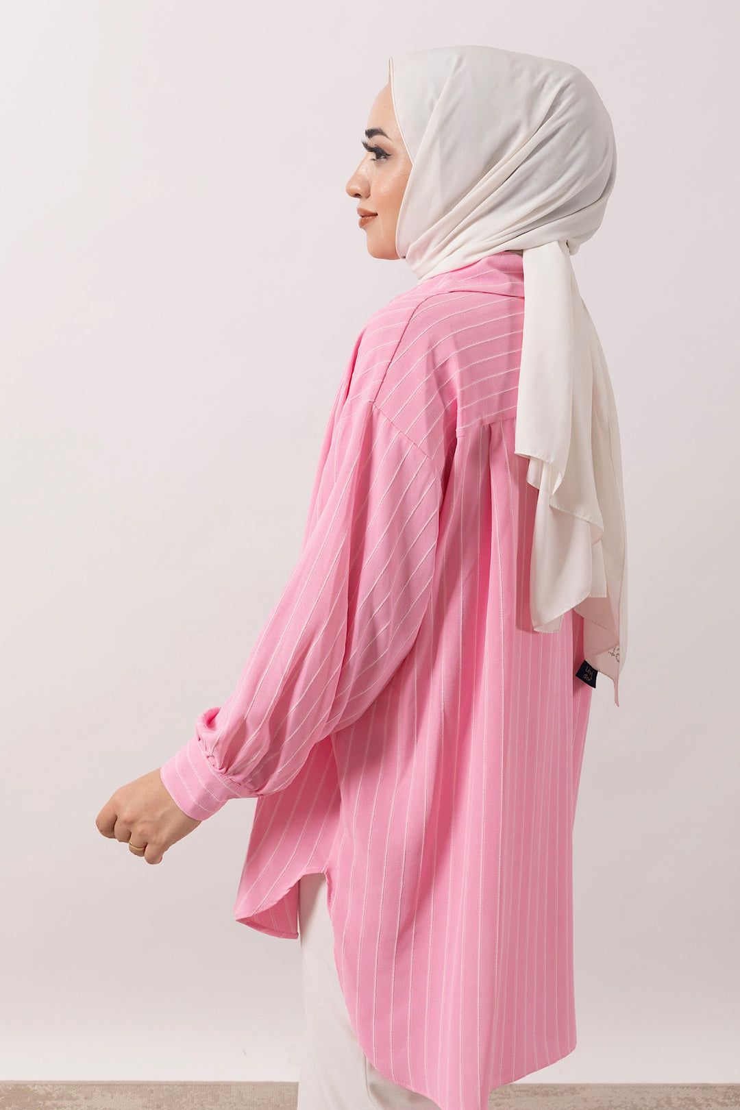 Çizgi Detay Tunik Pembe 01573-PEMBE