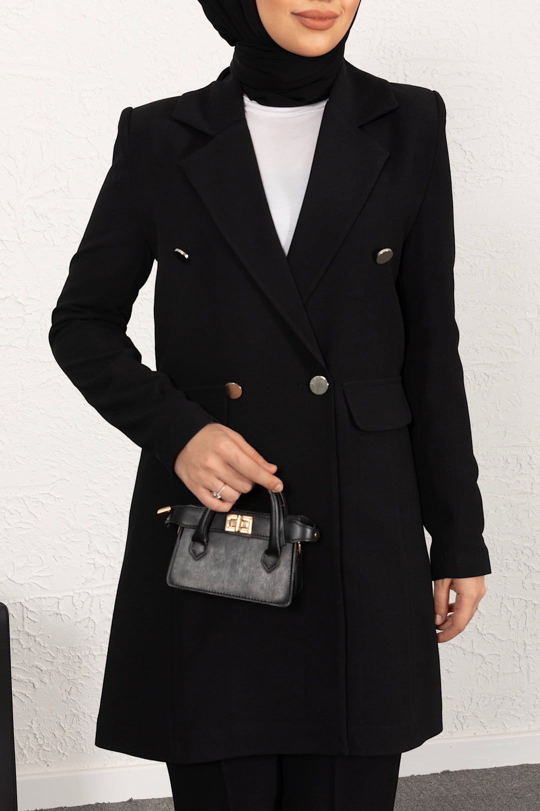 Blazer Ceketli İkili Siyah Takım 0393-SİYAH