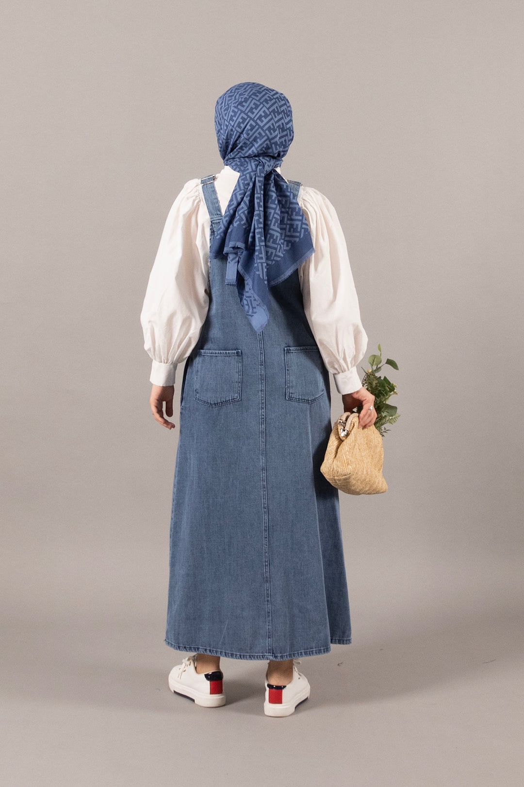 Larin Kot Salopet Mavi 2836-MAVI