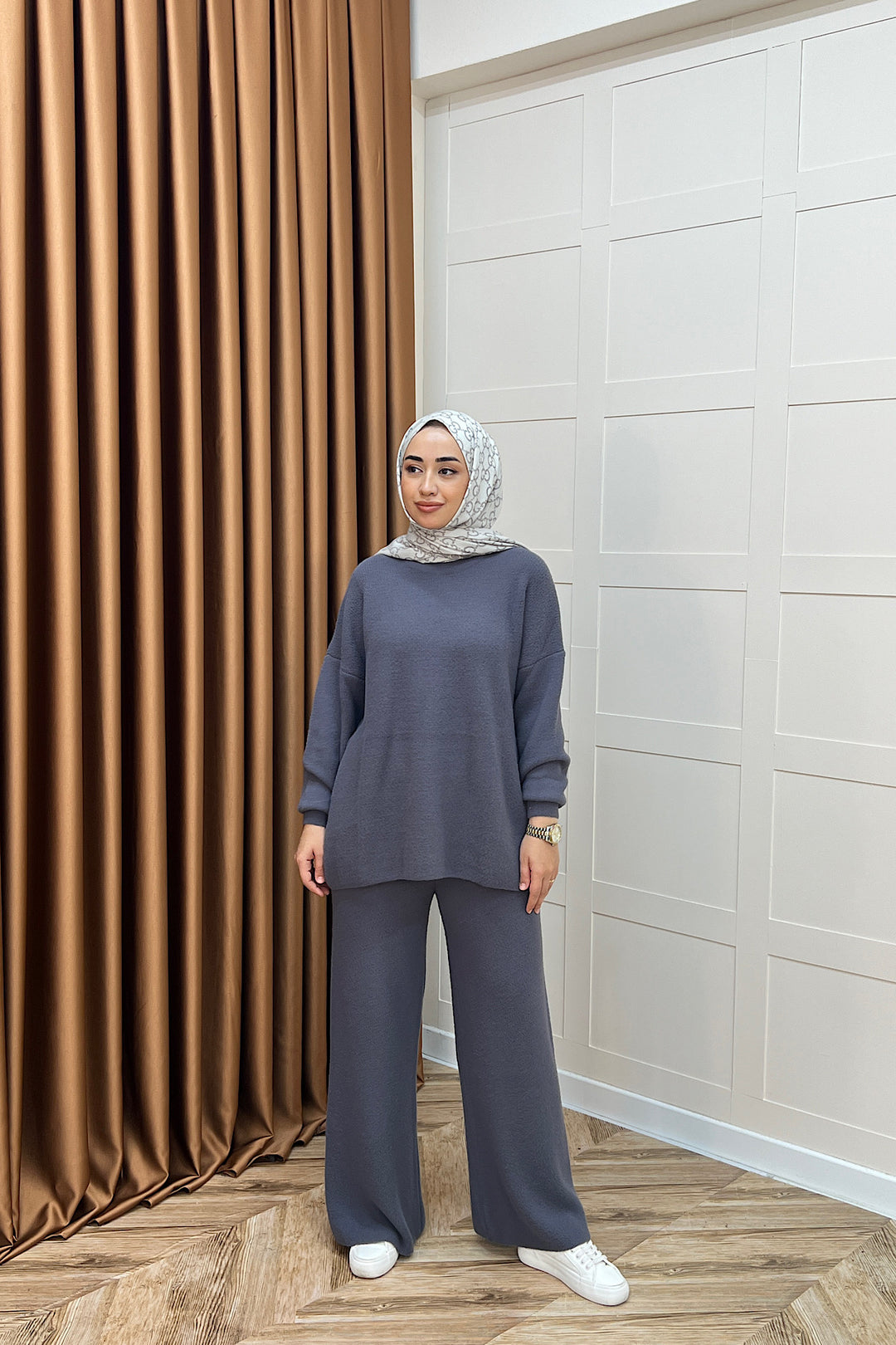 Dilşah Angora İkili Triko Takım Antrasit 25650-ANTRASIT