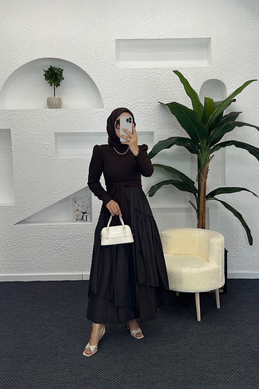 Zeny Elbıse Kahverengı 6001-KAHVERENGI