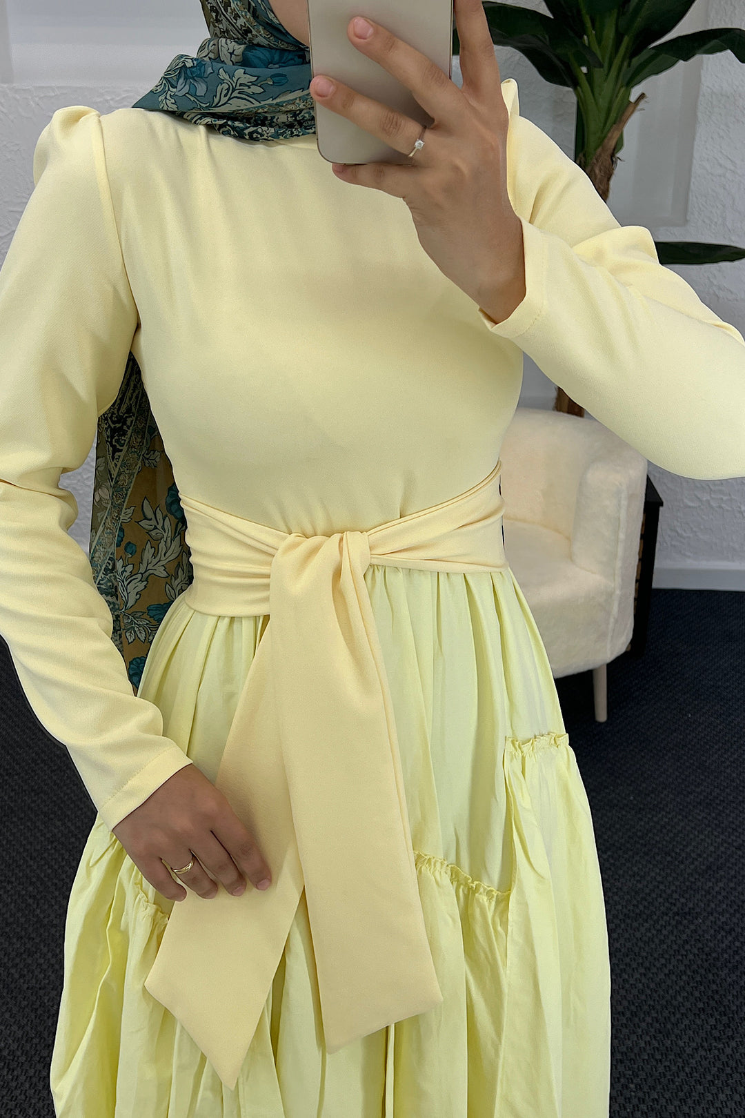 Zeny Elbıse Sarı 6001-SARI