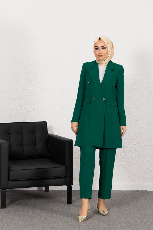 Blazer Ceketli İkili Takım Yeşil 0393-YESIL