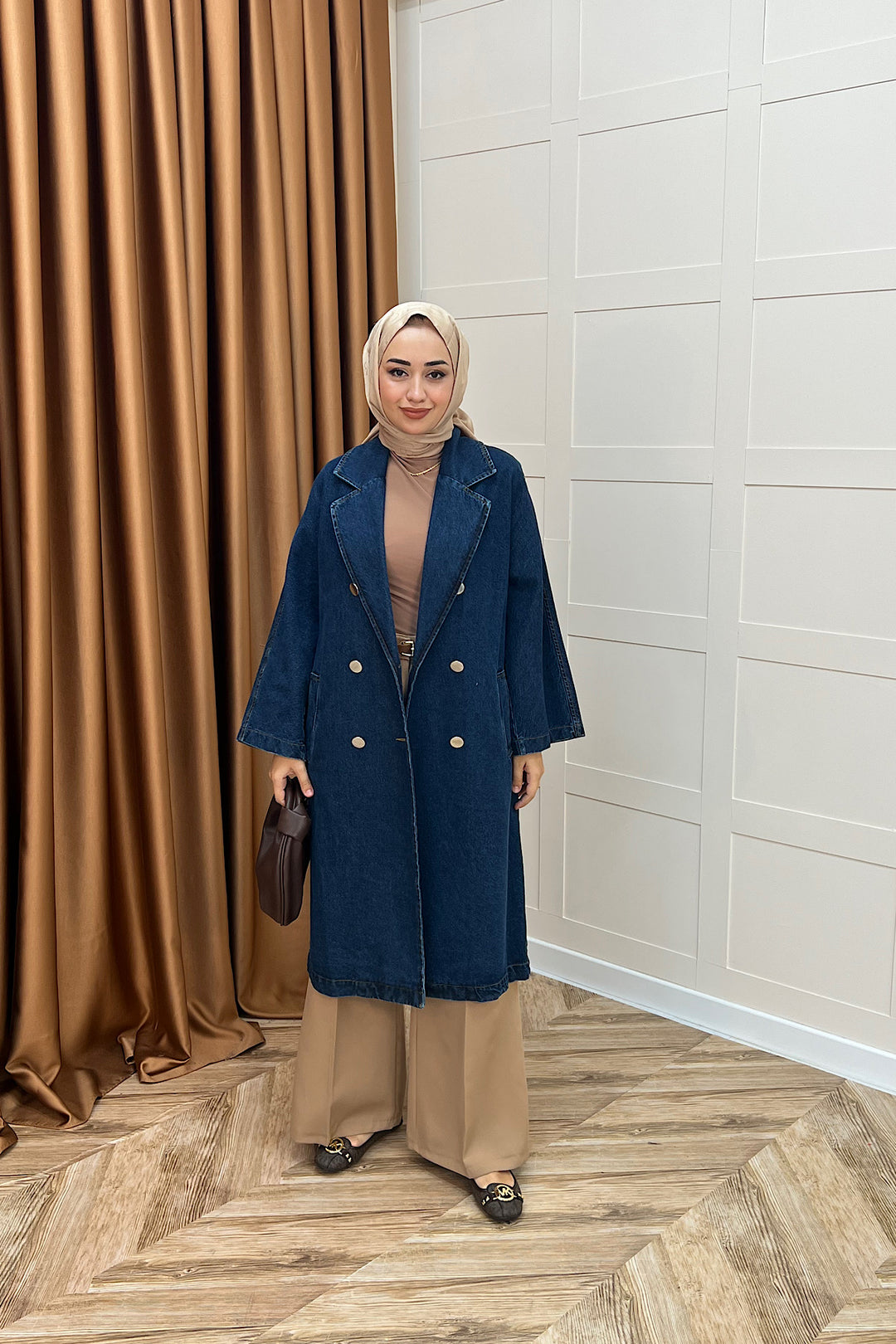 Uzun Denim Ceket Lacivert 5505-LACIVERT