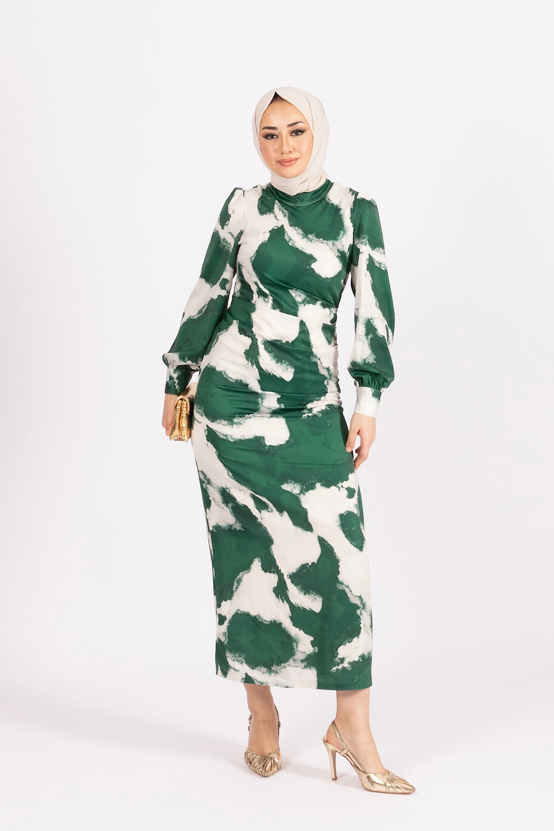 Laura Saten Abiye Yeşil 4919-YESIL