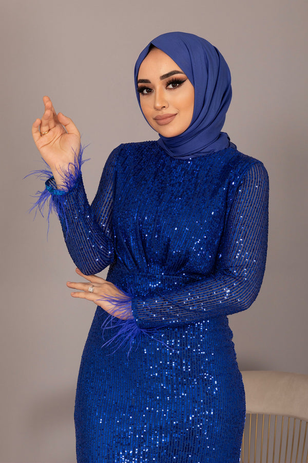 Pul Payet Balık Abiye Saks 4811-SAKS