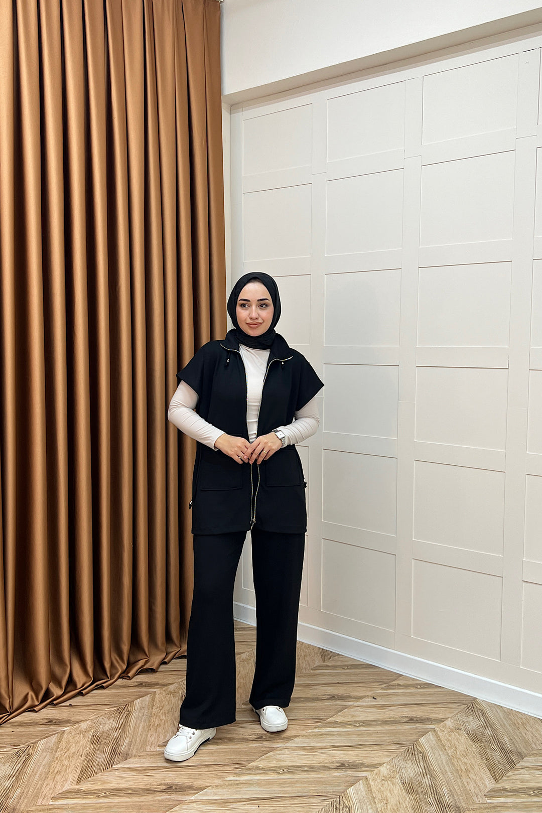 Lia Yelekli Takım Siyah 2023-SIYAH