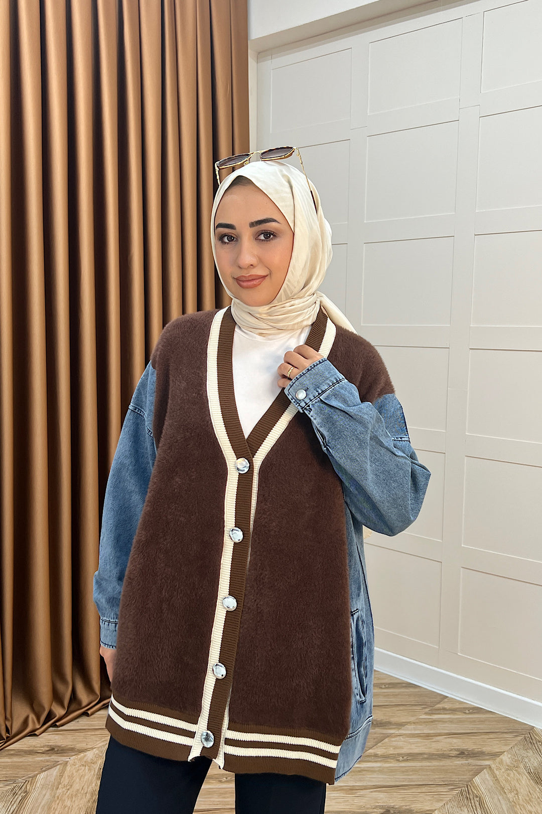 Kedi Sakal Kolej Kot Ceket Kahverengi 25390-KAHVERENGI