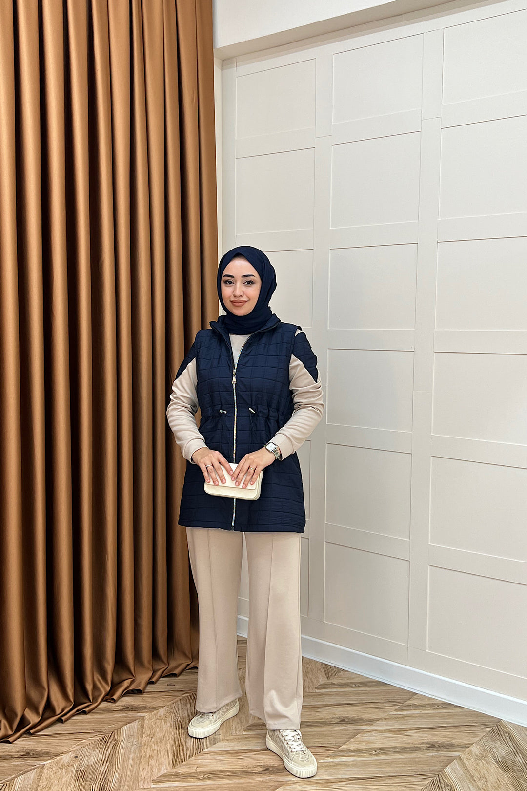 Armoni Kapitone Yelekli Üçlü Takım Lacivert 6015-LACIVERT