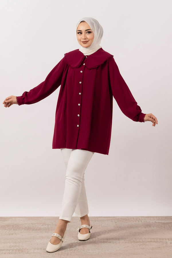 Dantelli Bebe Taka Tunik Bordo 1740-BORDO