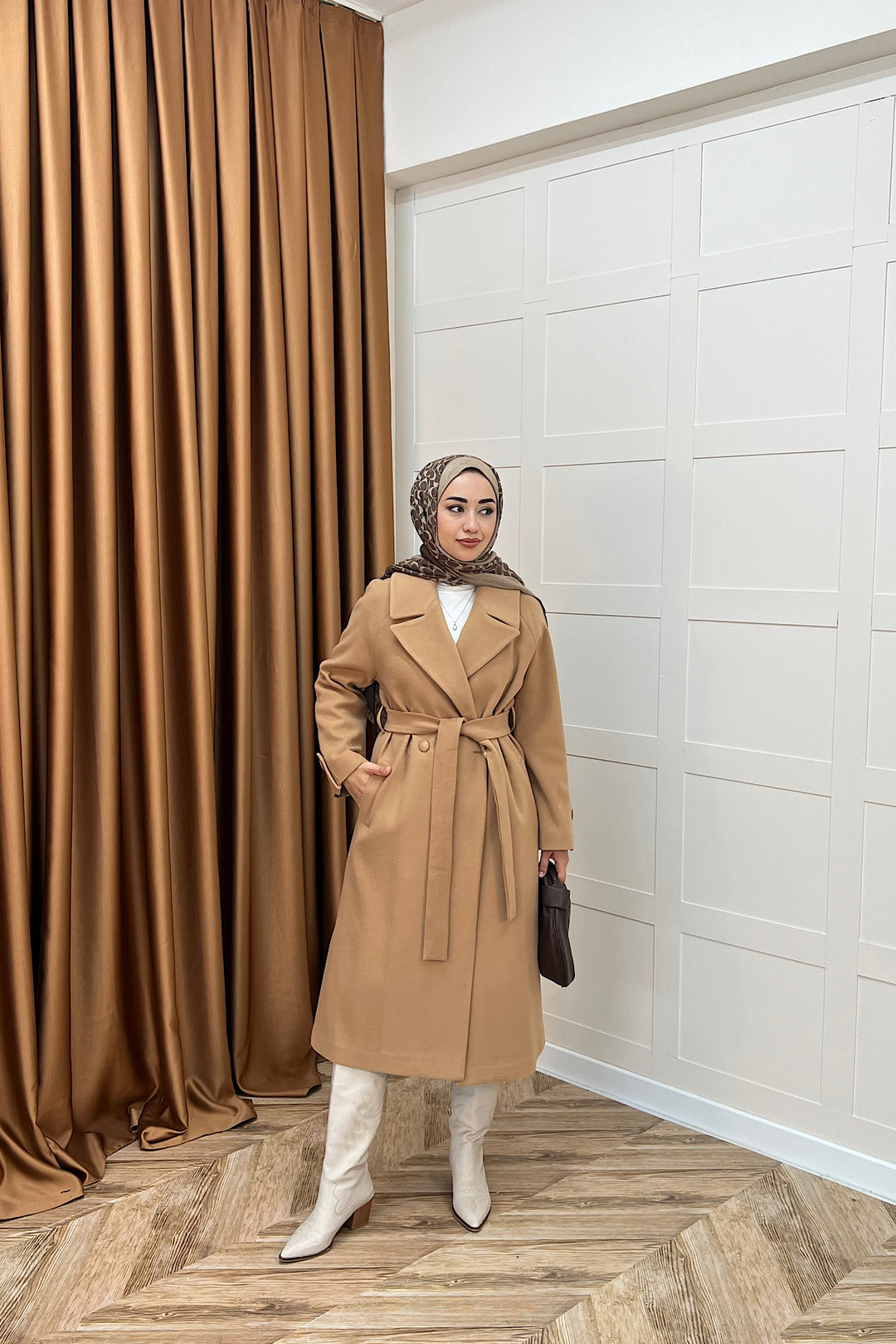 Martina Yırtmaçlı Kaban Camel 5508-CAMEL