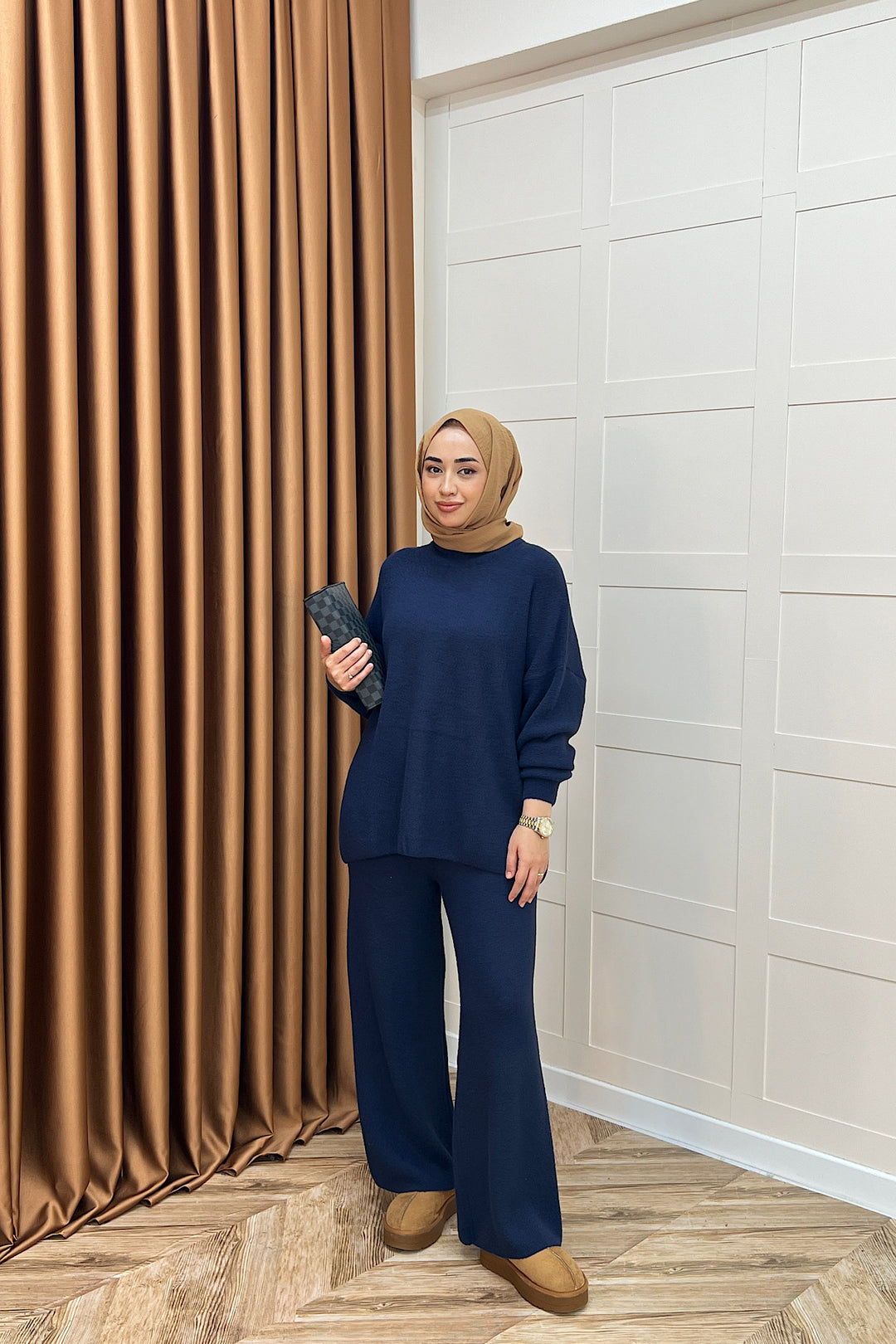 Dilşah Angora İkili Triko Takım Lacivert 25650-LACIVERT