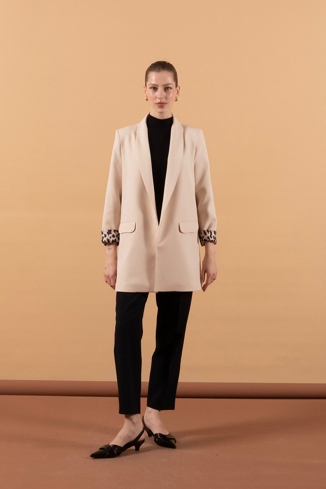 Şal Yaka Blazer Ceket Taş 2030-TAS