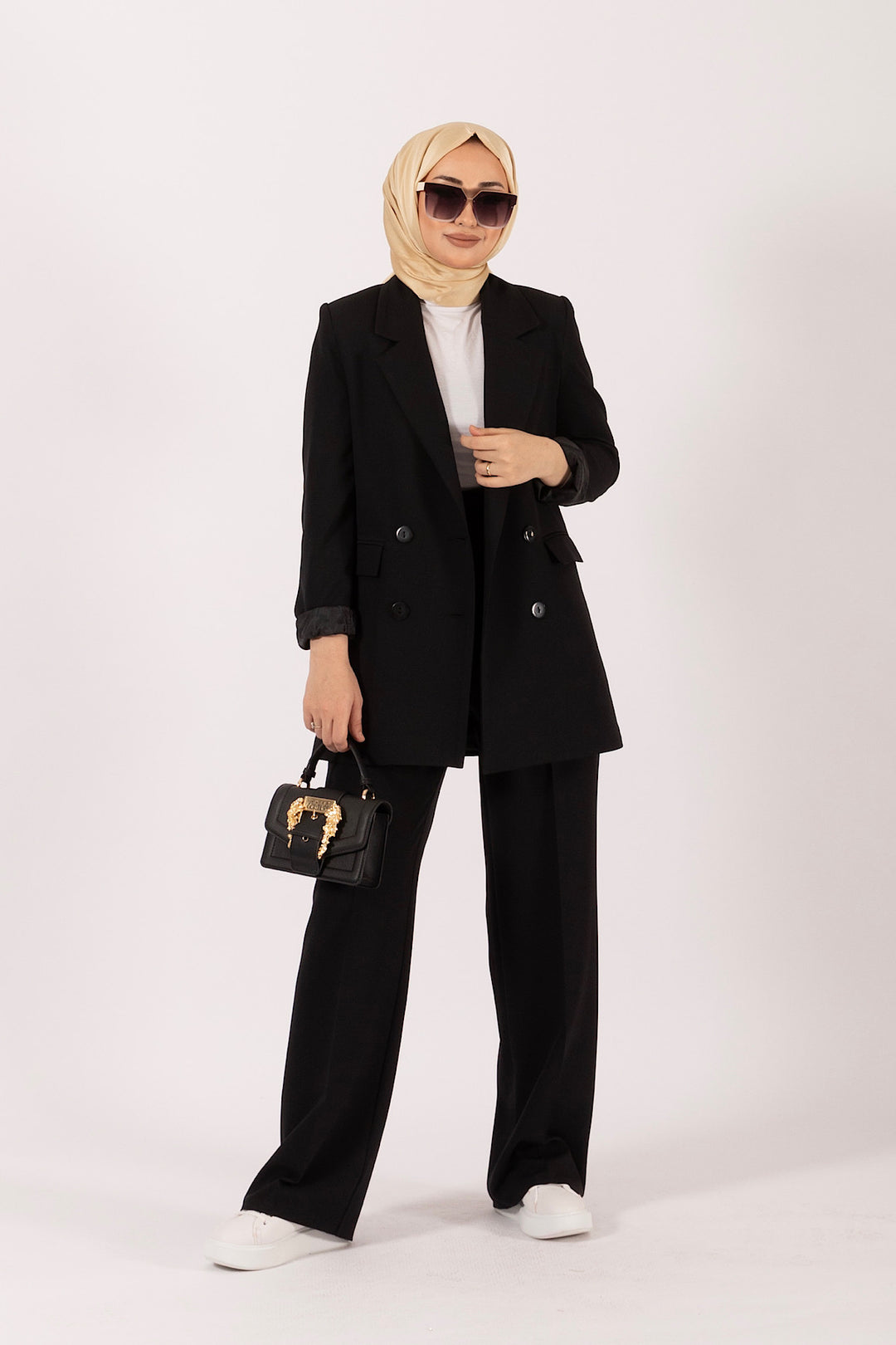 Dört Düğme Ceket Takım Siyah 6152-SIYAH