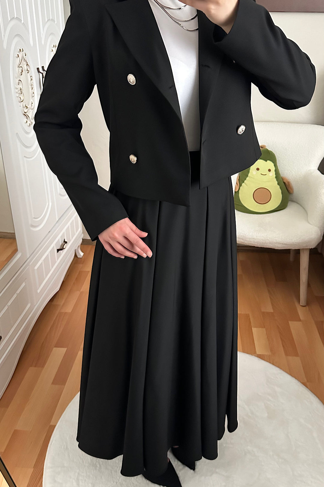Pirikaşe Etekli Takım Siyah 2056-SIYAH