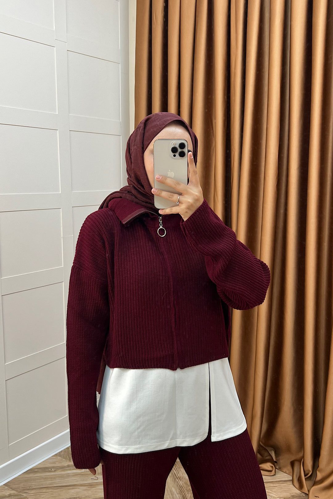 Aura Üçlü Triko Takım Bordo 251000-BORDO
