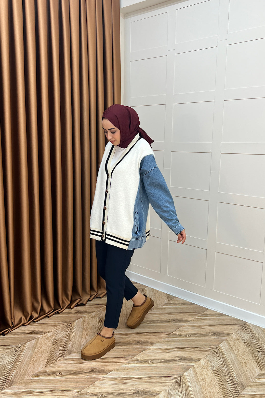 Kedi Sakal Kolej Kot Ceket Ekru 25390-EKRU