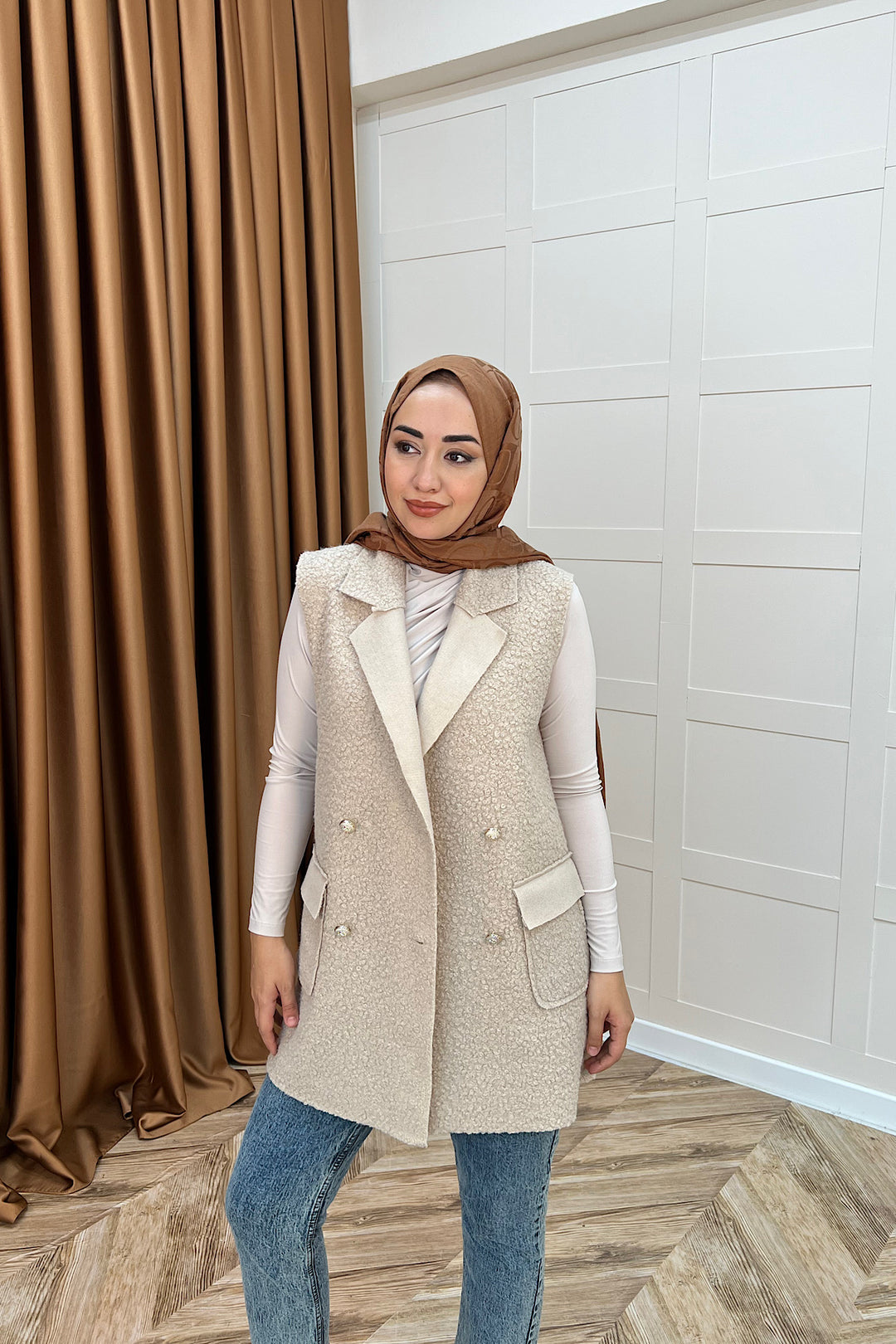 Maya Kısa Yelek Taş 7889-TAS