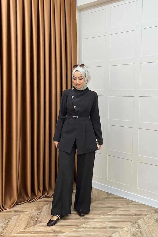 Minel Kruvaze İkili Takım Kahverengi 3188-KAHVERENGI