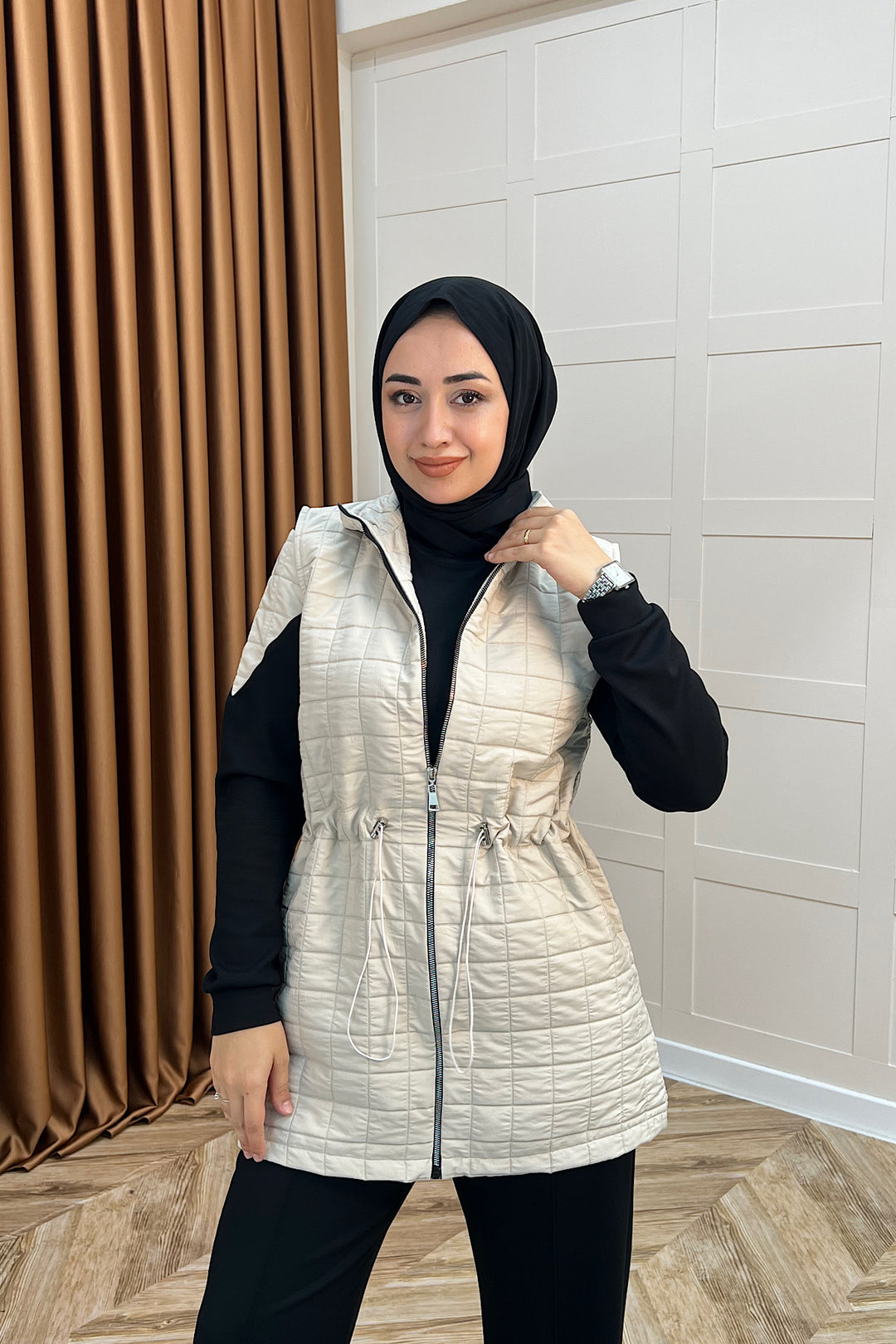 Armoni Kapitone Yelekli Üçlü Takım Taş 6015-Tas