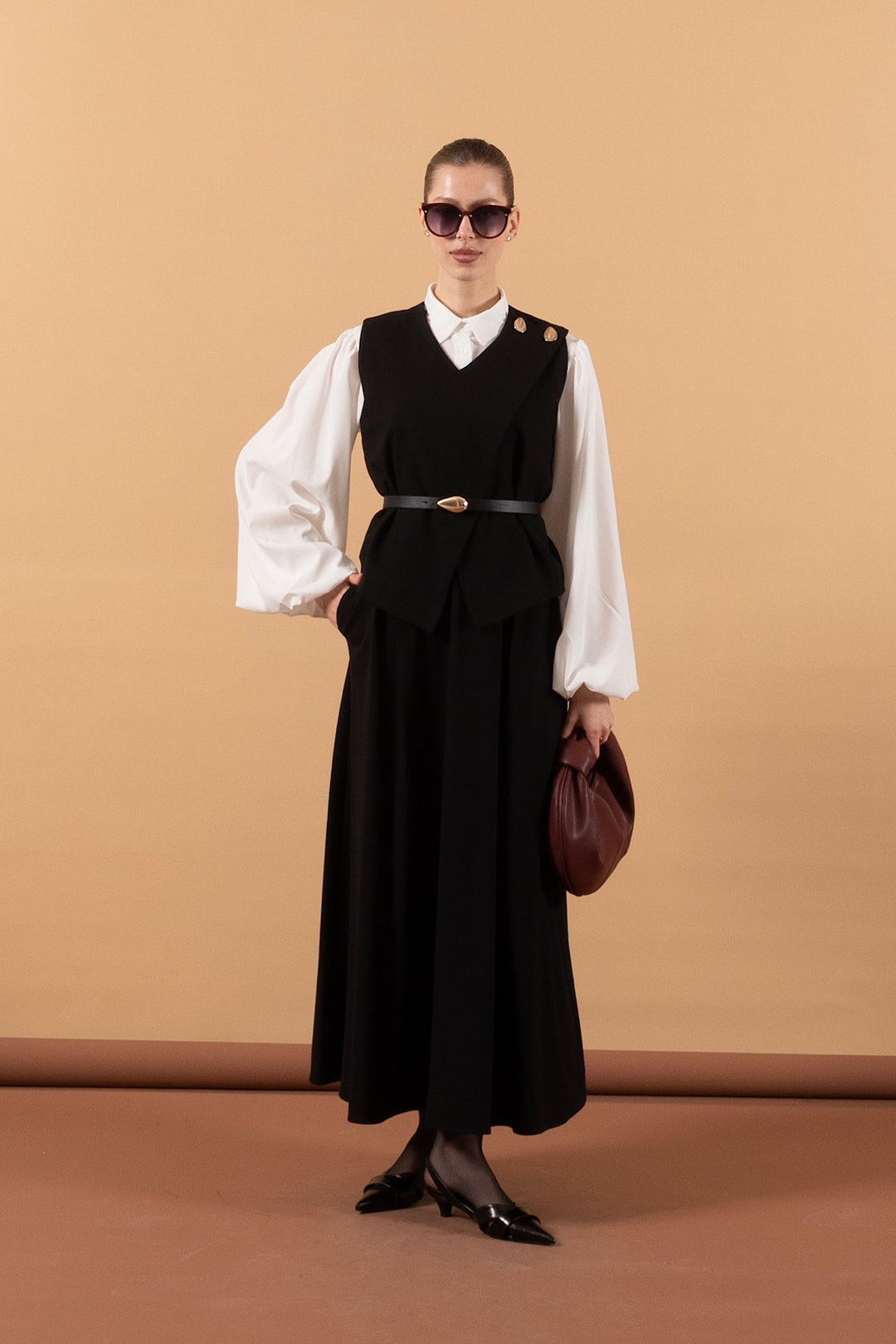 İkili Etek Takım Siyah 1633-SIYAH