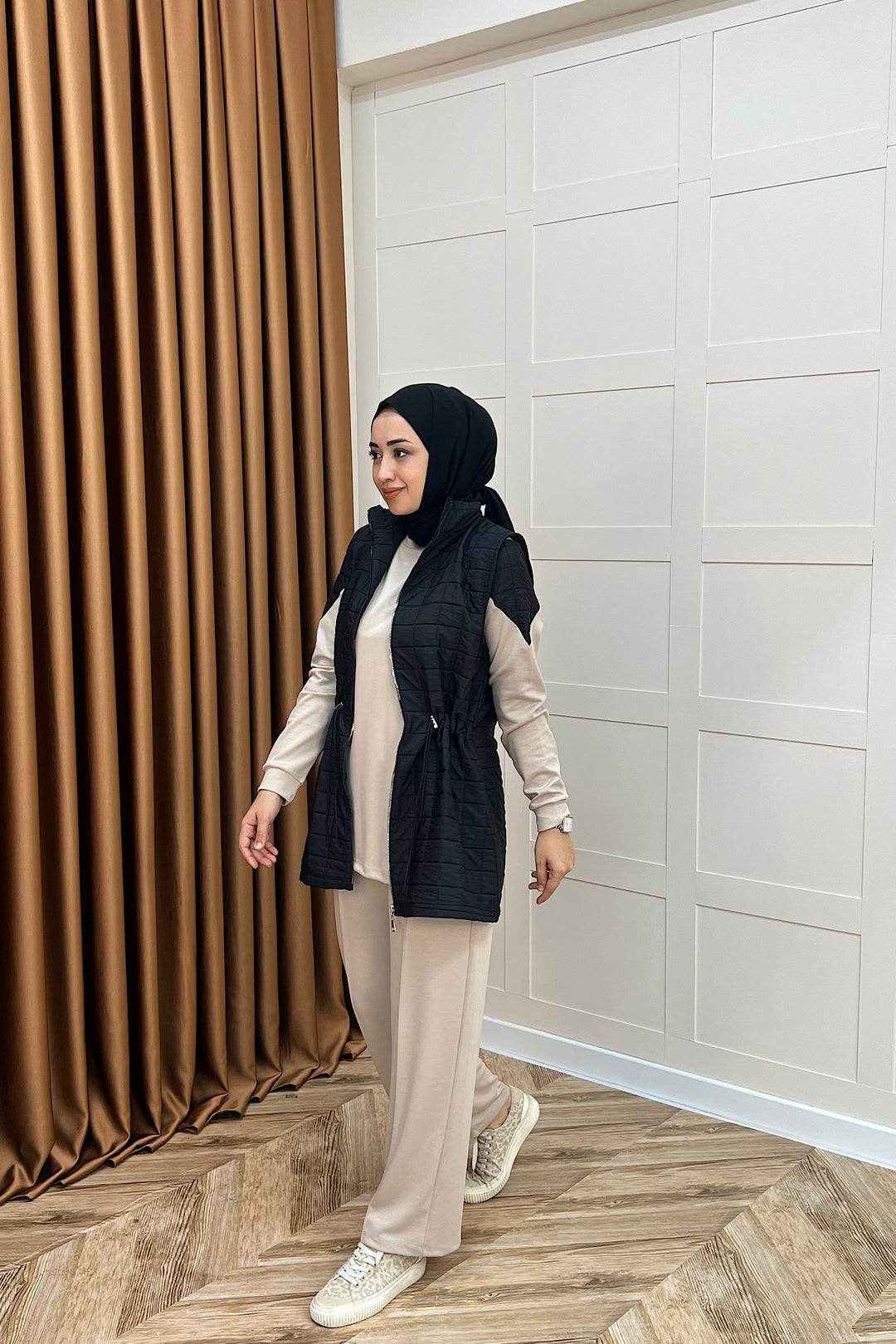 Armoni Kapitone Yelekli Üçlü Takım Siyah 6015-SIYAH