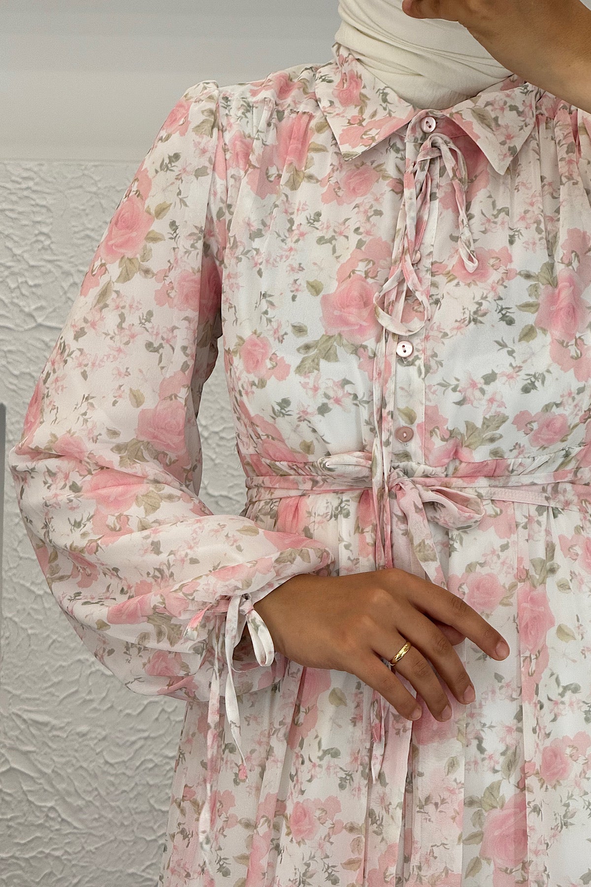 Liva Şifon Elbise Pembe 3065-PEMBE