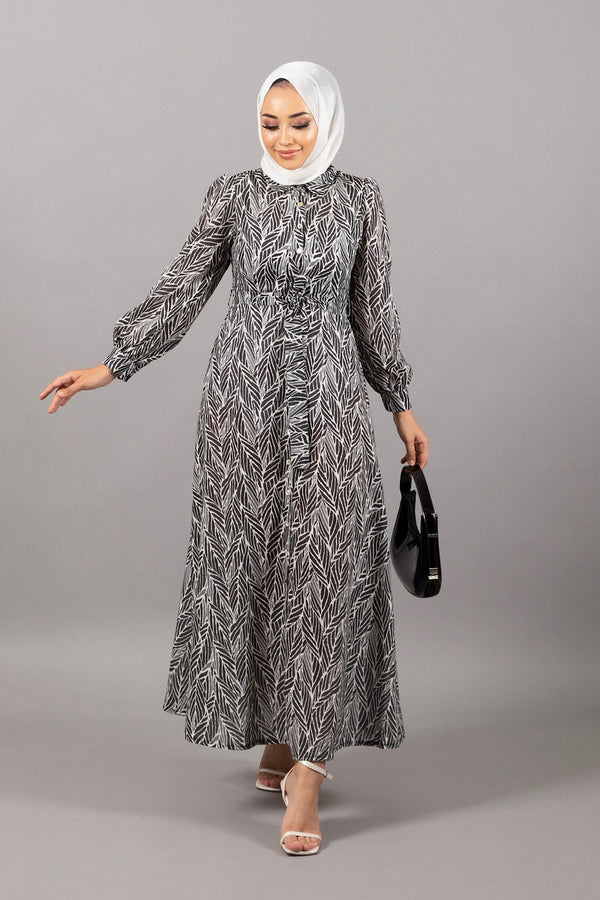 Nina Keten Elbise Siyah 4969-SIYAH