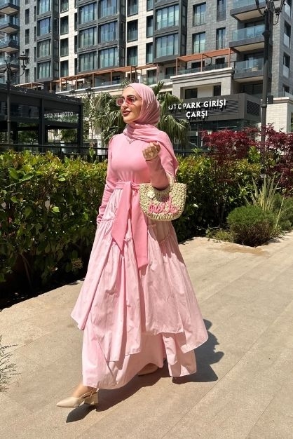 Amor elbise - Şeker Pembe - Modam Afra
