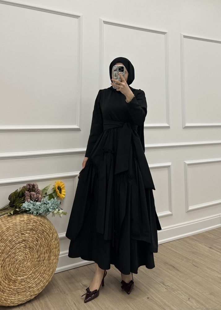 Amor elbise - Siyah - Modam Afra