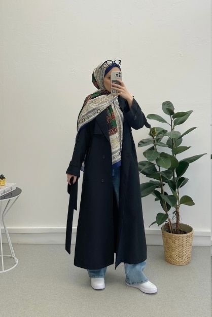 Apoletli Trençkot Siyah - 3