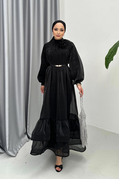 Modam Afra - Arya Abiye Elbise -Siyah (1)
