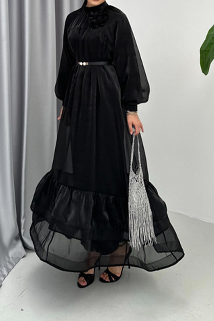 Modam Afra - Arya Abiye Elbise -Siyah