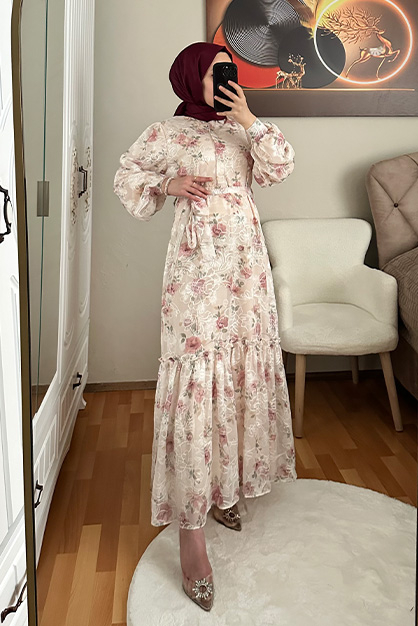 Modam Afra - Ayperi Elbise - Pembe