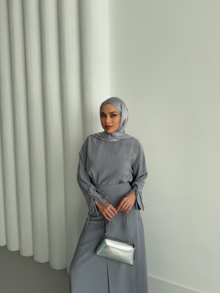 BAĞLAMALI ETEKLİ TAKIM – GRİ - 4