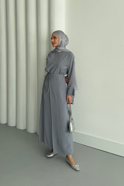 BAĞLAMALI ETEKLİ TAKIM – GRİ - 1