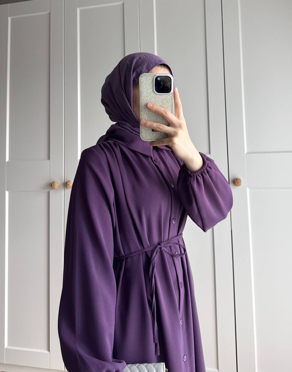Bety Krep Tunik Mor - 3