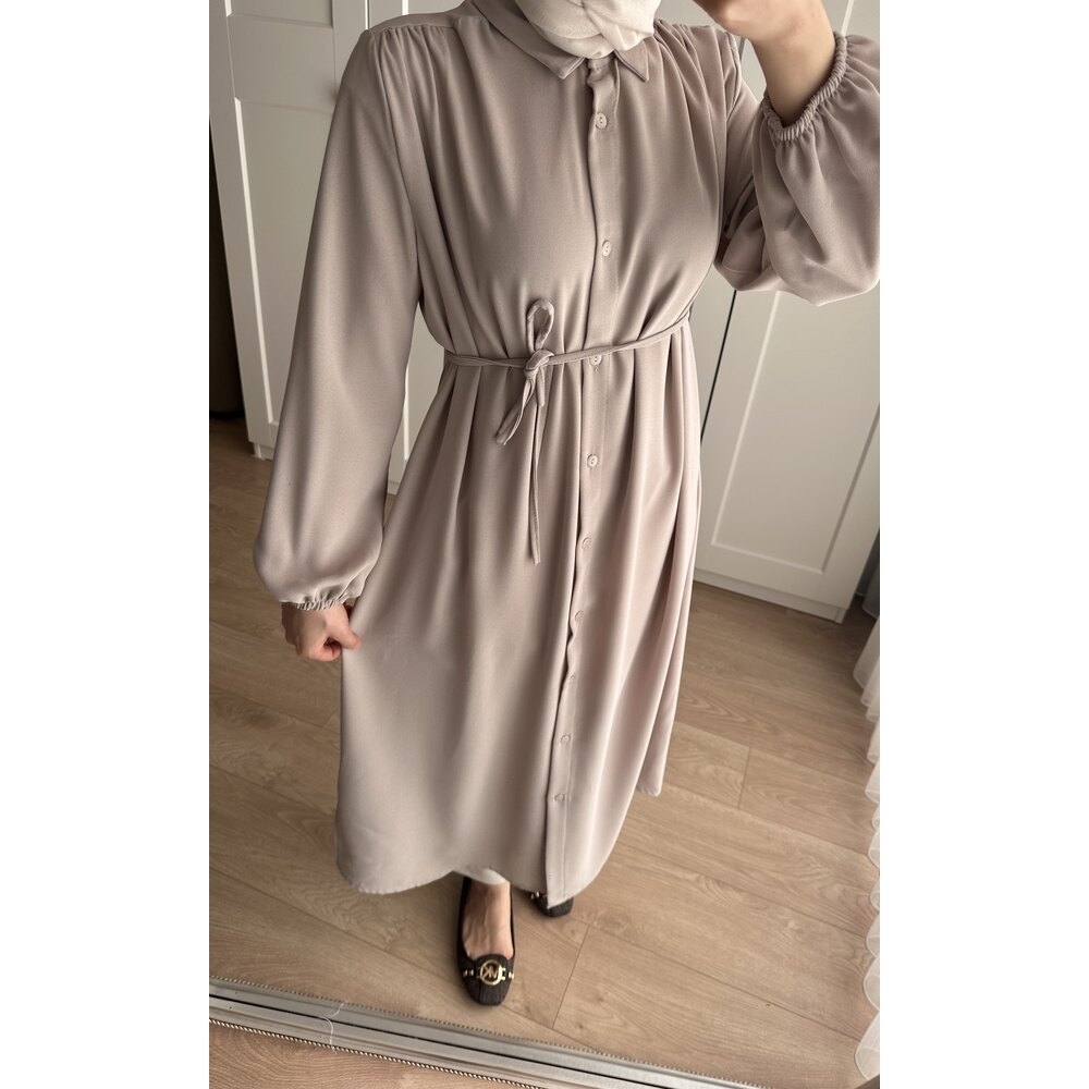 Bety Krep Tunik Bej - 4