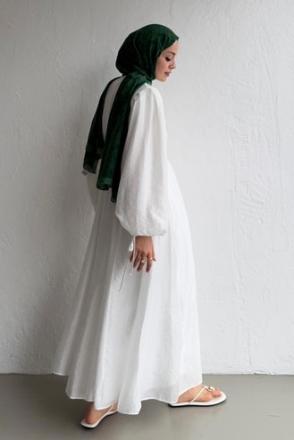 Beyaz Jasmine Elbise - 1